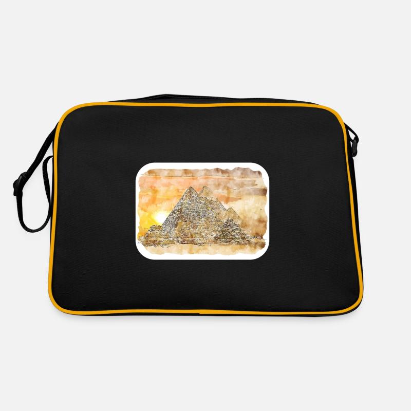 Le Caire Egypte Aquarelle Esquisse Dessinée Illustration Sac Retro