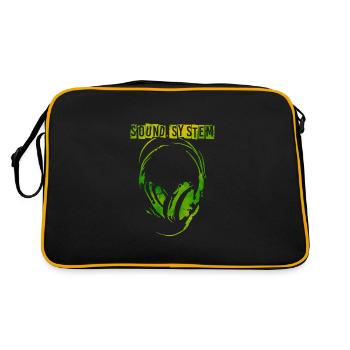 Sound system casque audio Free Party - Sac Retro - noir/or - Dos