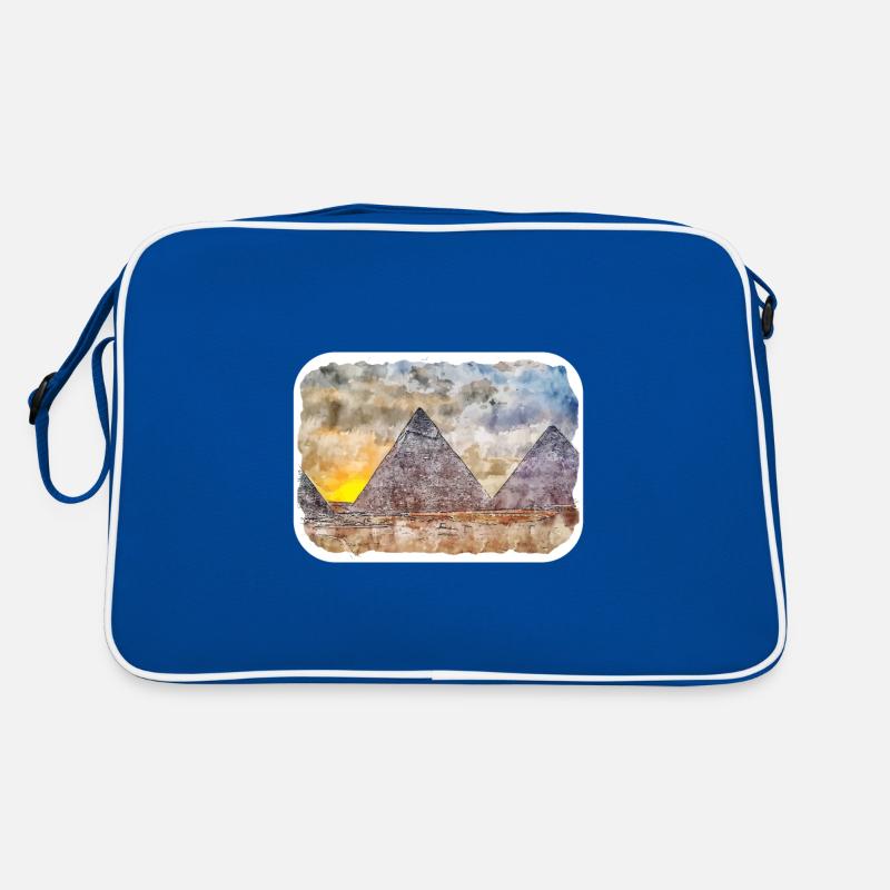 Le Caire Egypte Aquarelle Esquisse Dessinée Illustration Sac Retro