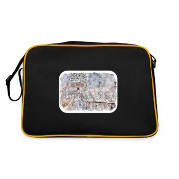 Illustration de l’esquisse à l’aquarelle de Pékin - Sac Retro - noir/or - Dos