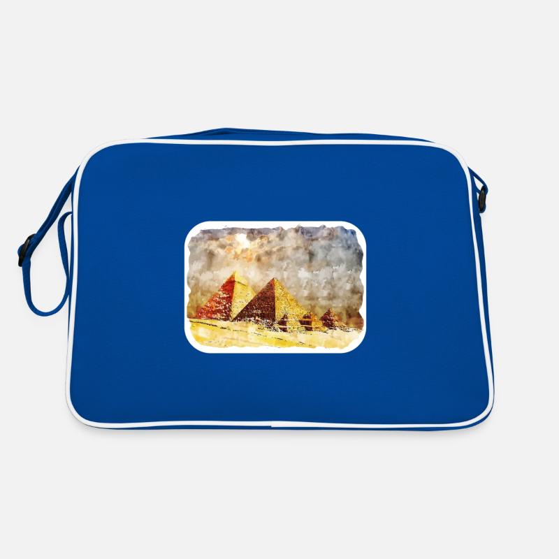 Le Caire Egypte Aquarelle Esquisse Dessinée Illustration Sac Retro