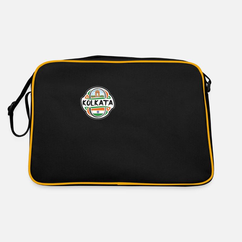 Kolkata Inde Drapeau Badge Voyage Souvenir Timbre Sac Retro