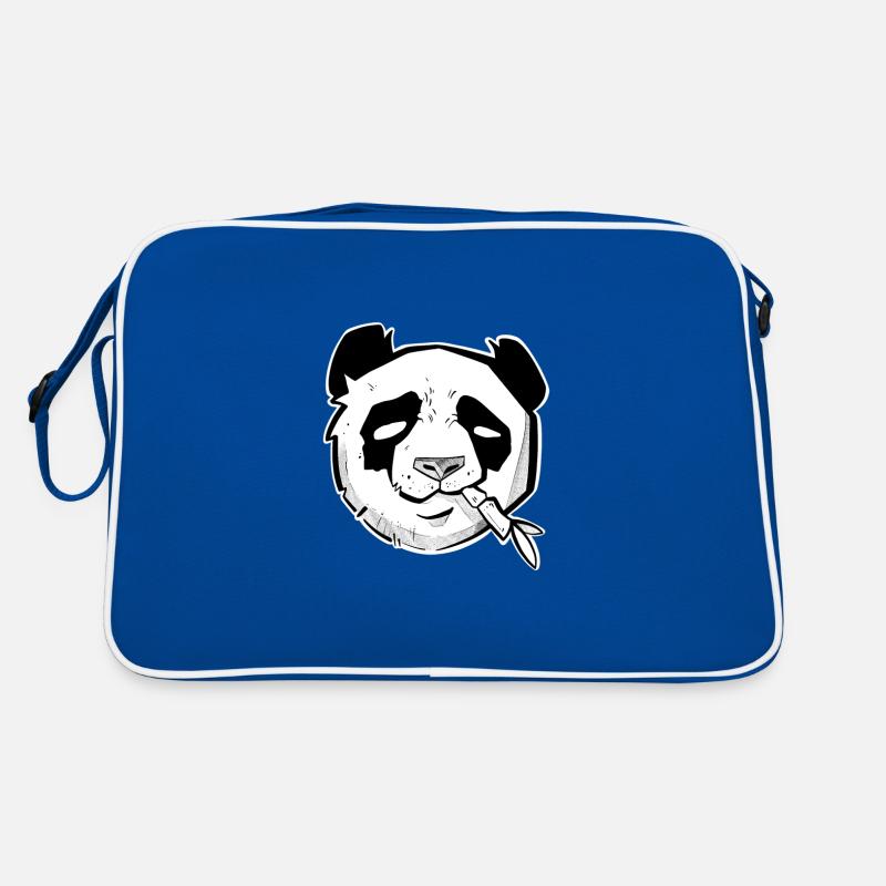 Tête de panda mignonstyle sketchy et dotwork Sac Retro