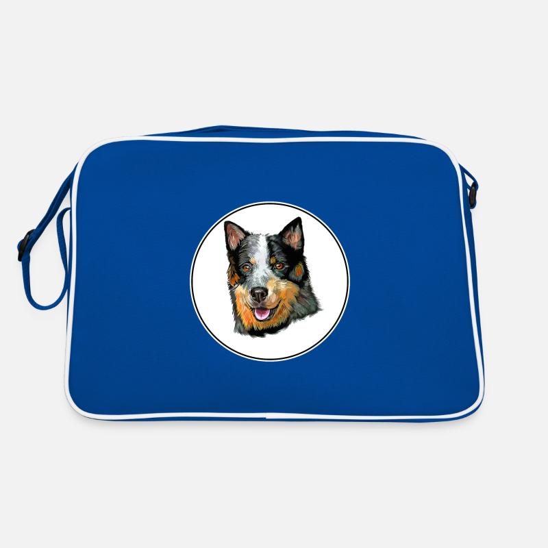Australische Stumpy Tail Cattle Dog Illustration Retro Tasche