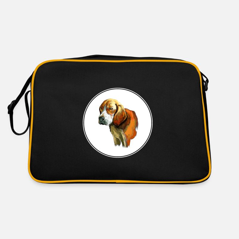Beagle-Harrier Dufthund Hund Skizze Illustration Retro Tasche