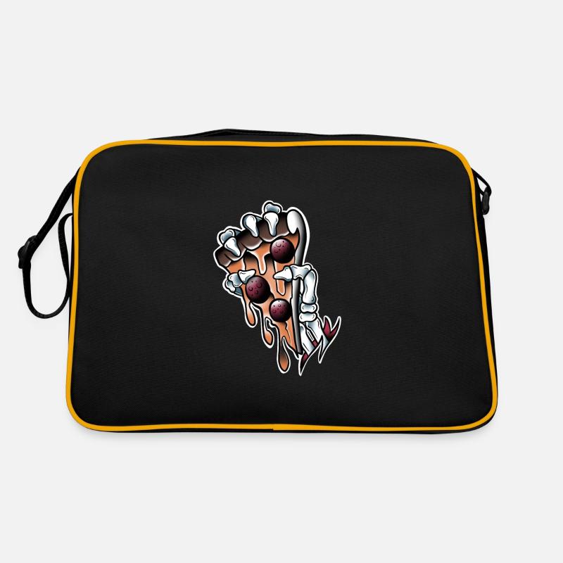 Main skeleton Pizza chorizo old-school tattoo art Retro Bag