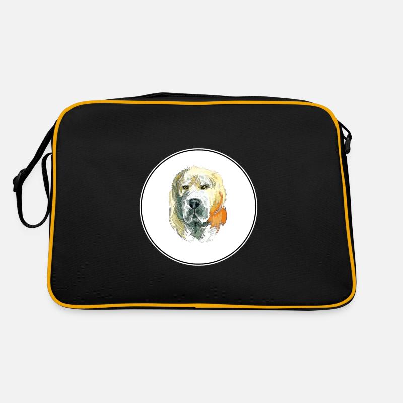 Illustration de l’aquarelle de chien de berger d’Asie centrale Sac Retro
