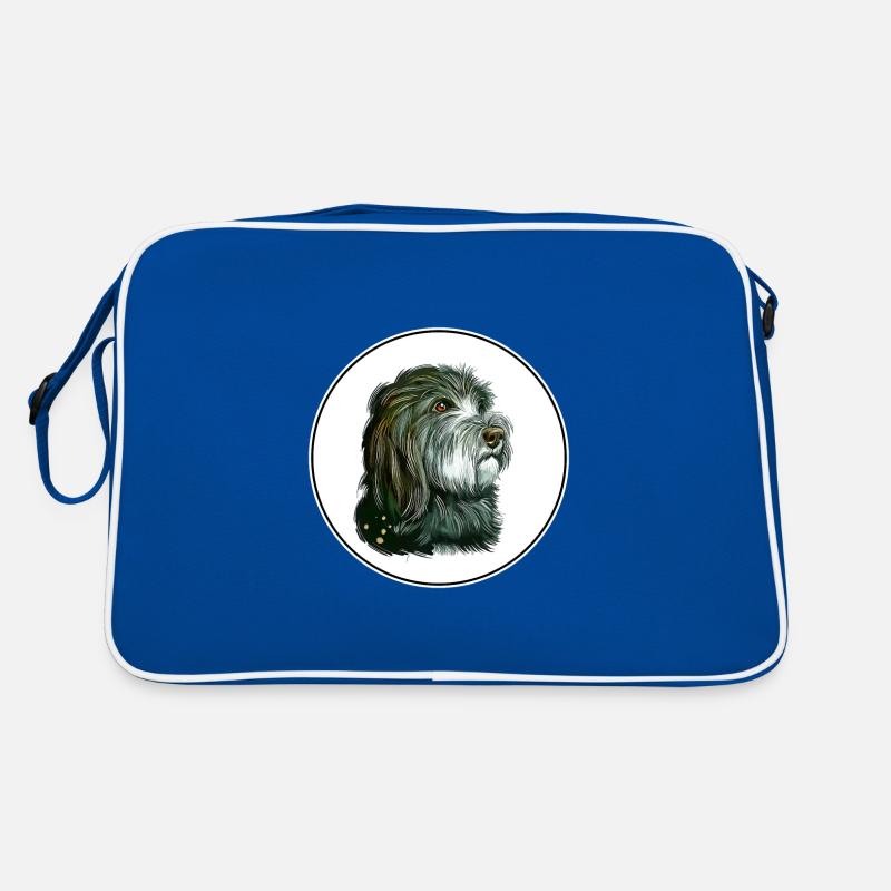 Illustration de l’aquarelle du chien de berger catalan Sac Retro