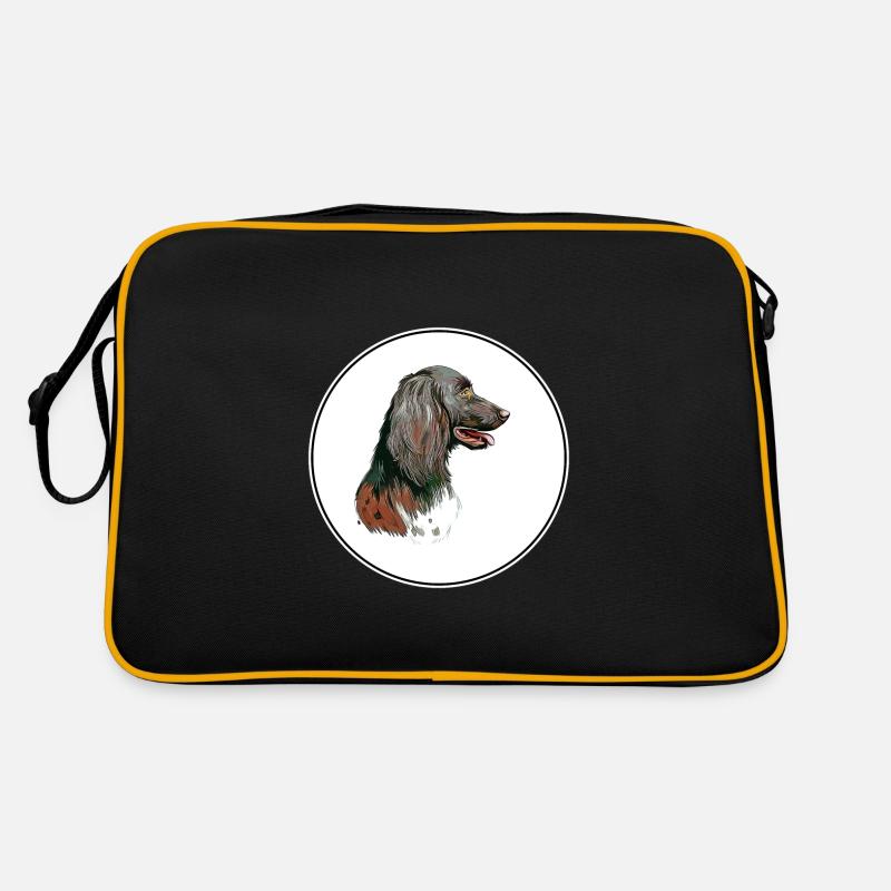 Munsterlander Small Dog Aquarell Illustration Retro Tasche