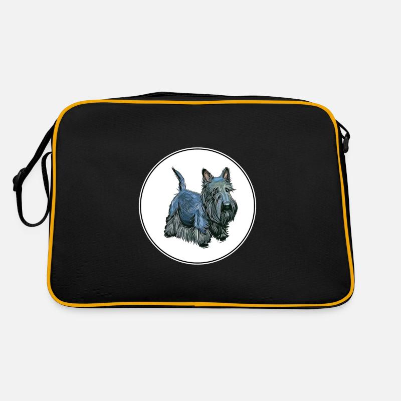 Illustration de l’aquarelle du chien Scottish Terrier Sac Retro
