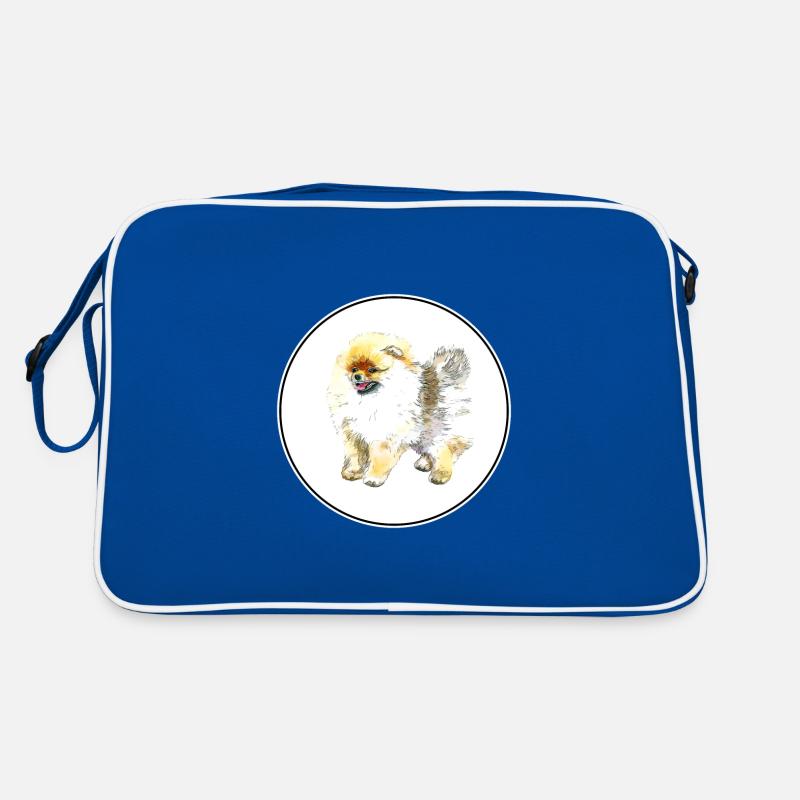 Illustration de l’aquarelle du chien Spitz de Poméranie Sac Retro