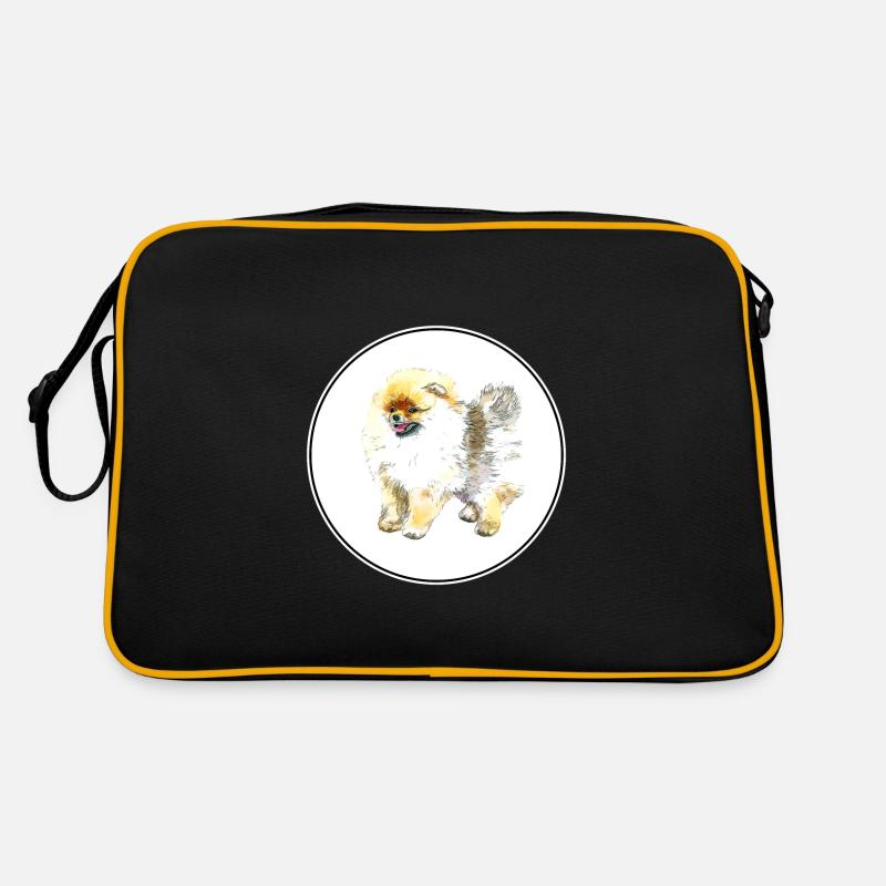 Illustration de l’aquarelle du chien Spitz de Poméranie Sac Retro