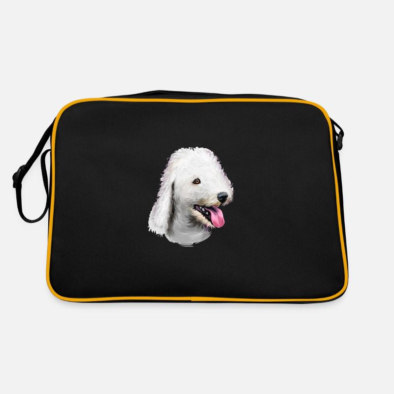 Illustration de l’aquarelle du chien Bedlington Terrier Sac Retro