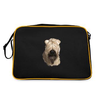 Illustration de chien Wheaten Terrier à poil doux - Sac Retro - noir/or - Dos