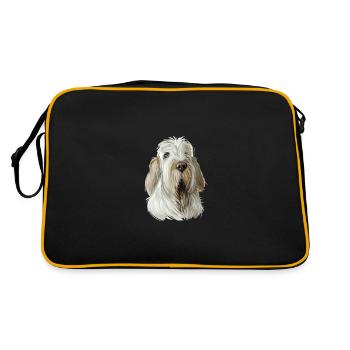 Spinone Italiano Purebred Dog Aquarelle Illustrat - Sac Retro - noir/or - Dos