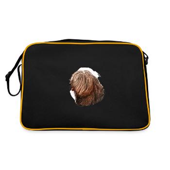 Illustration de l’aquarelle du chien d’eau espagnol - Sac Retro - noir/or - Dos