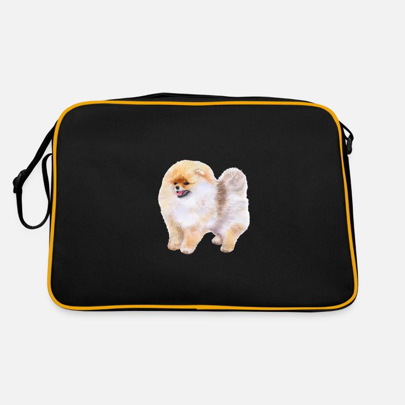Illustration de l’aquarelle du chien Spitz de Poméranie Sac Retro
