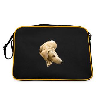 Chippiparai Aquarelle pour chien Illustration - Sac Retro - noir/or - Dos
