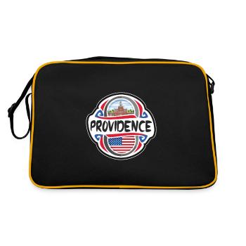 Providence USA Drapeau des États-Unis Souvenir de voyage - Sac Retro - noir/or - Dos