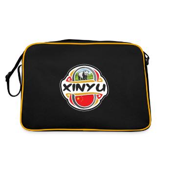 Xinyu China Flag Badge Souvenir de voyage - Sac Retro - noir/or - Dos