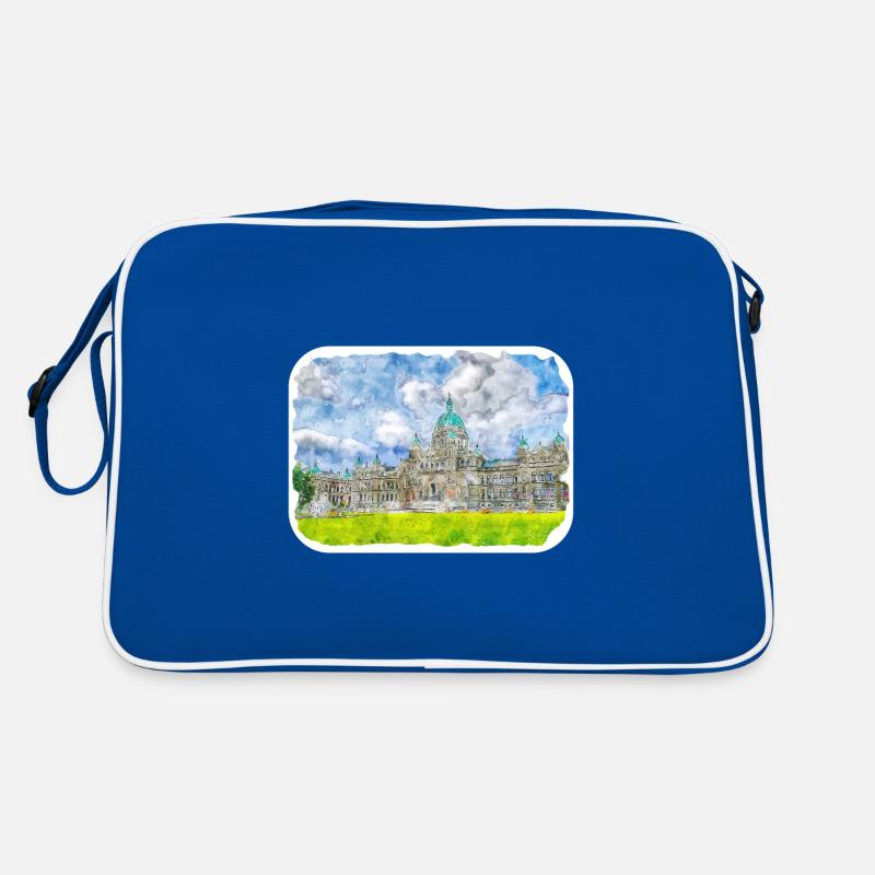 Canada Aquarelle Sketch Illustration dessinée à la main Sac Retro