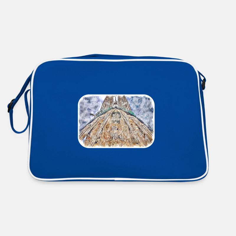 Espagne Aquarelle Esquisse Dessinée à la main Illustration Sac Retro