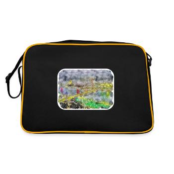 Le Caire Egypte Aquarelle Esquisse Dessinée Illustration - Sac Retro - noir/or - Dos