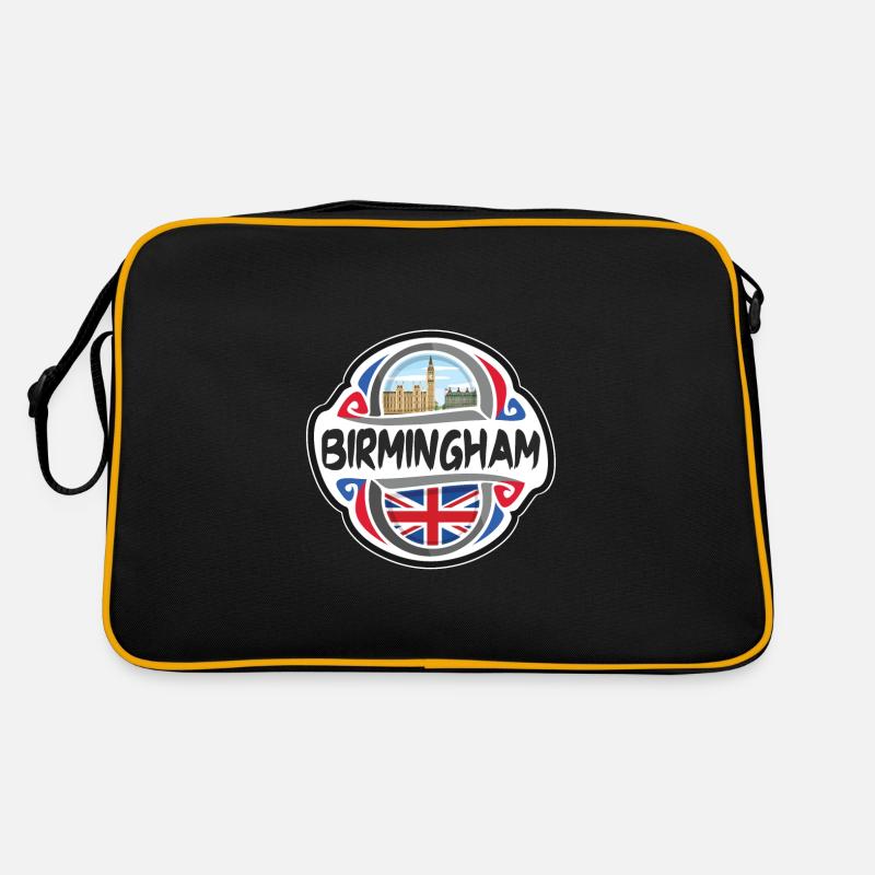 Birmingham Royaume-Uni Royaume-Uni Drapeau Souvenir de voyage Sac Retro