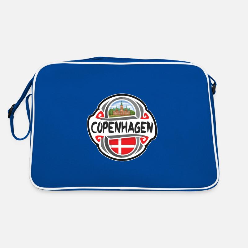 Copenhague Danemark Drapeau Voyage Souvenir Badge Stam Sac Retro