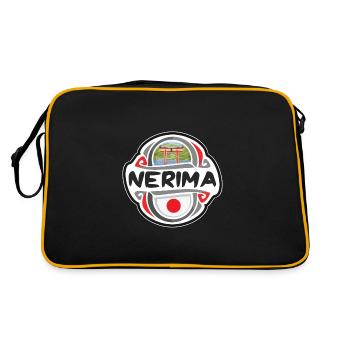 Nerima Japon Drapeau Badge Souvenir de Voyage Timbre - Sac Retro - noir/or - Dos