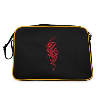 Vegvisir sketchy red Nordic symbol Vikings - Retro Bag - black/gold - Back