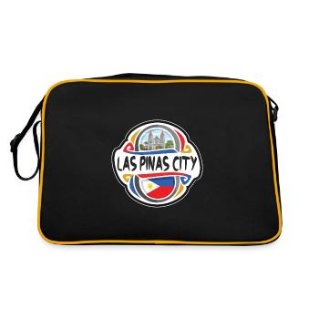 Las Pinas City Philippines Drapeau Souvenir de Voyage Ba - Sac Retro - noir/or - Dos