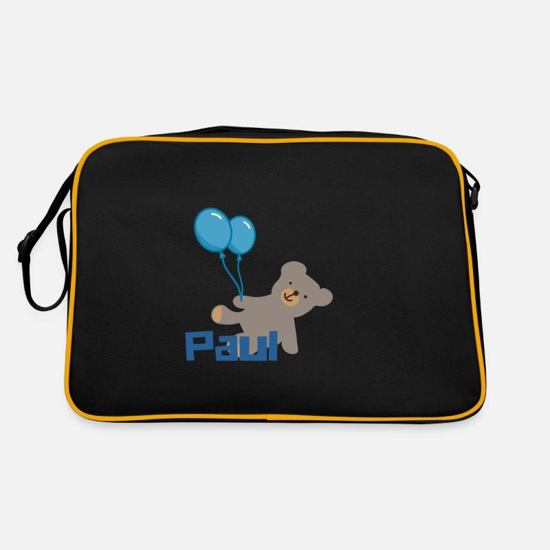 PaulTeddy - Retro Tasche - Schwarz/Gold