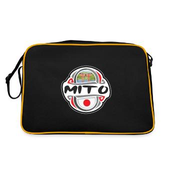 Mito Japon Flag Badge Souvenir de Voyage - Sac Retro - noir/or - Dos