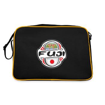 Fuji Japan Flag Badge Souvenir de voyage - Sac Retro - noir/or - Dos