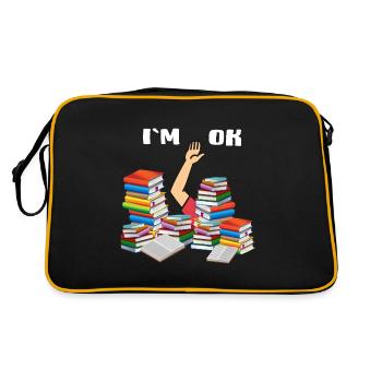 read reading lesson book primer roman ebook bookworm - Retro Bag - black/gold - Back