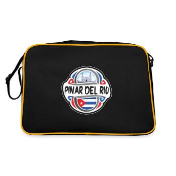Pinar del Rio Cuba Drapeau Voyage Souvenir Badge Stam - Sac Retro - noir/or - Dos