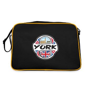 York Royaume-Uni Royaume-Uni Drapeau Voyage Souvenir Badge - Sac Retro - noir/or - Dos