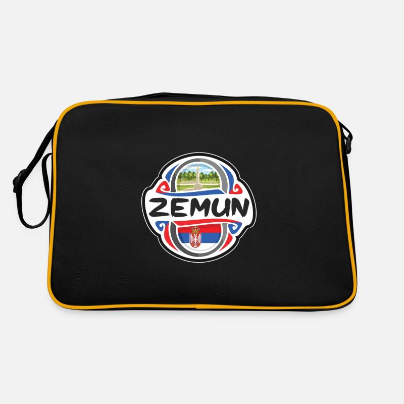 Zemun Serbien Flagge Abzeichen Reise Souvenir Briefmarke Retro Tasche