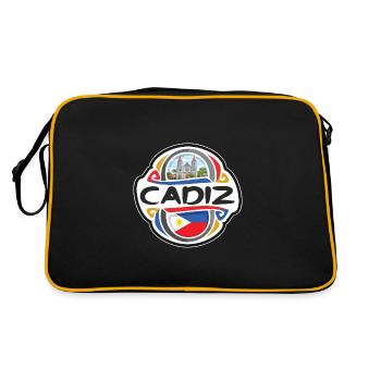 Cadix Philippines Flag Badge Voyage Souvenir Timbre - Sac Retro - noir/or - Dos