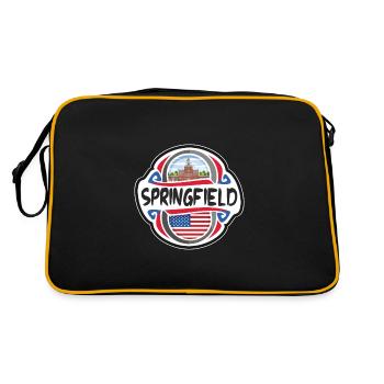 Springfield USA United States Flag Travel Souvenir - Retro Bag - black/gold - Back