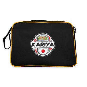 Kariya Japon Drapeau Badge Souvenir de Voyage Timbre - Sac Retro - noir/or - Dos