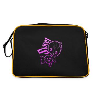 SWEET - sweet lollipop kawaii - Retro Bag - black/gold - Back