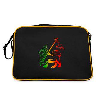 Rasta lion - Sac Retro - noir/or - Dos