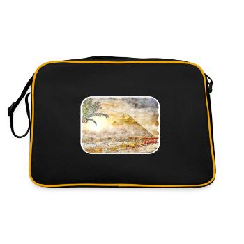 Le Caire Egypte Aquarelle Esquisse Dessinée Illustration - Sac Retro - noir/or - Dos