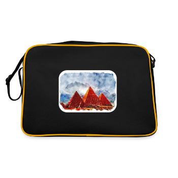 Le Caire Egypte Aquarelle Esquisse Dessinée Illustration - Sac Retro - noir/or - Dos