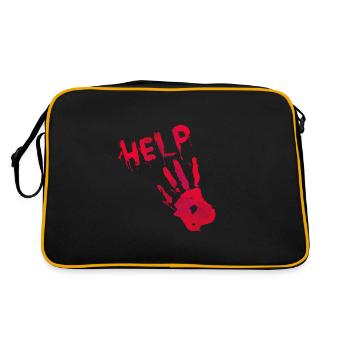 HELP main en sang spécial Halloween - Sac Retro - noir/or - Dos