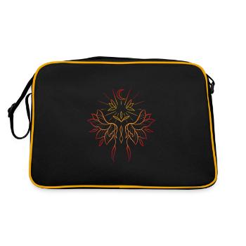 Colorful ornamental composition - Retro Bag - black/gold - Back