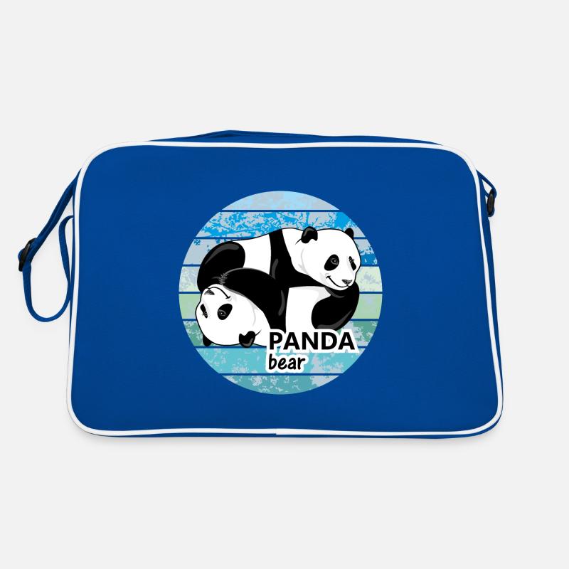 Cute panda bears Retro Bag