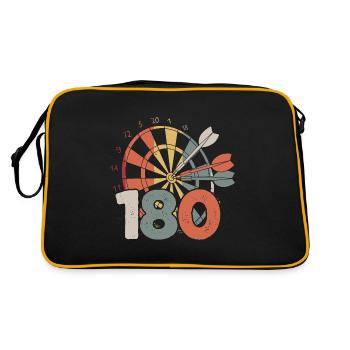 Retro Dart Motifs & Vintage Dartboard 180 Dart - Retro Bag - black/gold - Back